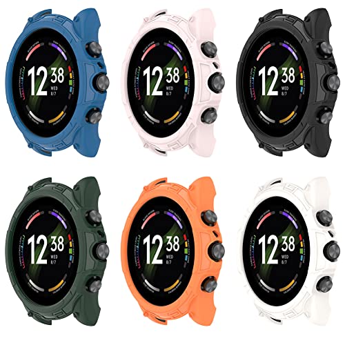 Tyogeephy Hülle Kompatibel mit Fossil Gen 6 42mm/44mm Bildschirmschutz Sanft TPU Kratzfest Full Cover für Fossil Gen 6 42mm/44mm Smartwatch Accessoires von Tyogeephy