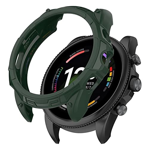 Tyogeephy Hülle Kompatibel mit Fossil Gen 6 42mm/44mm Bildschirmschutz Sanft TPU Kratzfest Full Cover für Fossil Gen 6 42mm/44mm Smartwatch Accessoires von Tyogeephy