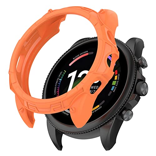 Tyogeephy Hülle Kompatibel mit Fossil Gen 6 42mm/44mm Bildschirmschutz Sanft TPU Kratzfest Full Cover für Fossil Gen 6 42mm/44mm Smartwatch Accessoires von Tyogeephy