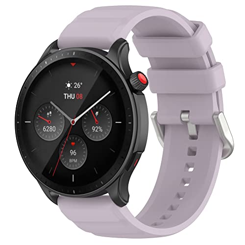 Tyogeephy Kompatibel mit Amazfit GTR 4/3/3 pro/2e/3 Stratos Armband, Weich Silikon Verstellbare Sport Ersatzband für Amazfit GTR 4 Tracker Damen Herren von Tyogeephy