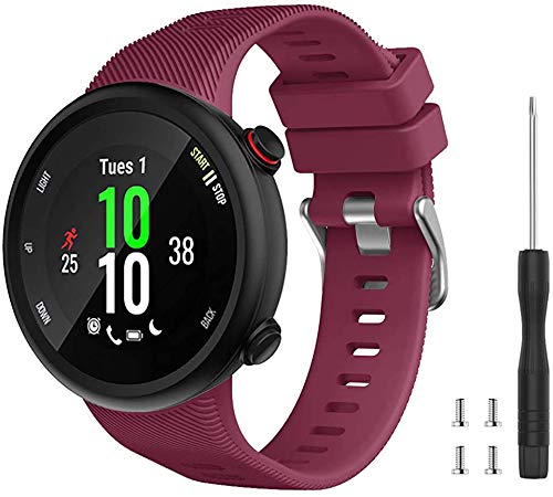 Tyogeephy Kompatibel mit Forerunner 45S Uhrenarmband, Weiches Silikon Sport Ersatz Uhrenarmband, Fitness Armband für Forerunner 45S Smartwatch von Tyogeephy