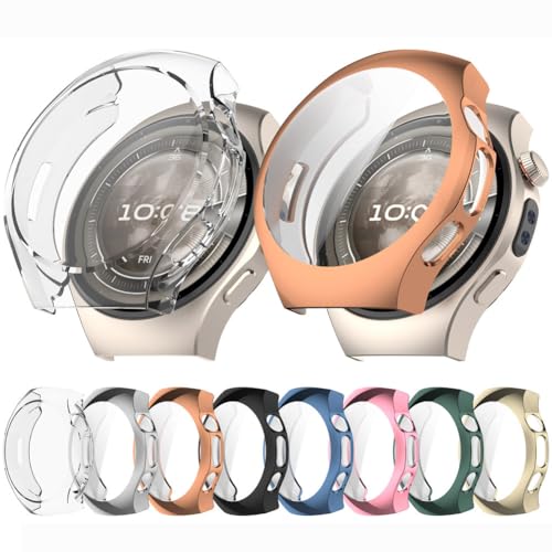 Tyogeephy Kompatibel mit Huawei Watch 5 46mm Displayschutz Hülle,Flexibel TPU Hülle,Kratzer Verhindern Schutz,Smartwatch Protector Cover Case Damen/Herren von Tyogeephy