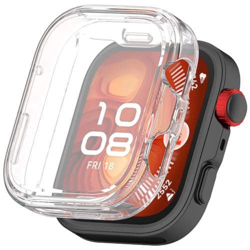 Tyogeephy Kompatibel mit Huawei Watch Fit 4 Pro Displayschutz Hülle,Flexibel TPU für Fit 4 Pro Hülle,Kratzer Verhindern Schutz,Smartwatch Protector Cover Case Damen/Herren von Tyogeephy