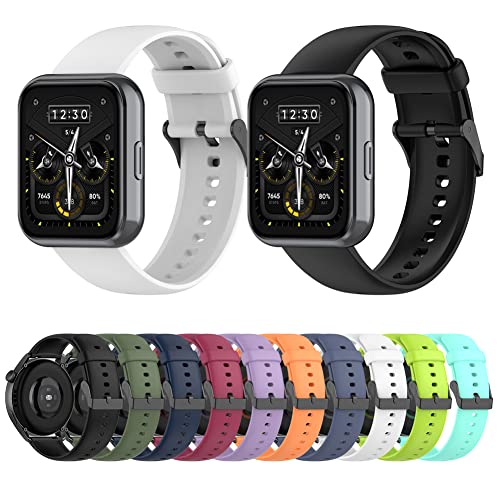 Tyogeephy Kompatibel mit Realme Watch 2 Uhrenarmband/Realme Watch 2 pro/Realme Watch S, 22mm Silikon Armband Accessoires für Realme Watch 2 Pro von Tyogeephy