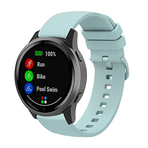 Tyogeephy Silikon Armband für Amazfit Bip/GTS/GTS2/ GTS 3/GTS 2e/GTS 2 Mini, Sanft Sport 20mm Quick Release Wasserdicht Ersatzarmband Armband für Galaxy Active2 / Galaxy3 41mm von Tyogeephy