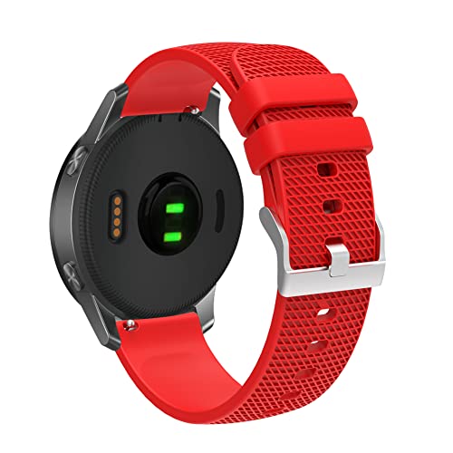 Tyogeephy Silikon Armband für Garmin Vivoactive 4S / Venu 2S / Vivomove 3S, Sanft Sport 18mm Quick Release Wasserdicht Ersatzarmband Armband für Fossil Women's Gen 6 / Gen 5E von Tyogeephy