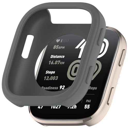 Tyogeephy Silikon Hülle für Amazfit Bip 6 (A2435) Displayschutz,Flexibel TPU für Mi Band 9 Hülle,Kratzer Verhindern Schutz für Bip 6(A2435) Schutzhülle,Smartwatch Protector Cover Case Damen/Herren von Tyogeephy