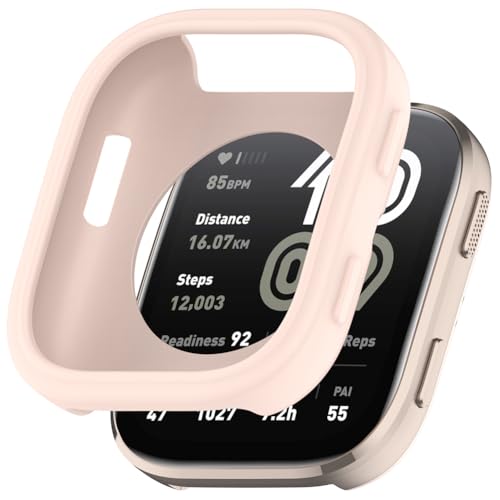 Tyogeephy Silikon Hülle für Amazfit Bip 6 (A2435) Displayschutz,Flexibel TPU für Mi Band 9 Hülle,Kratzer Verhindern Schutz für Bip 6(A2435) Schutzhülle,Smartwatch Protector Cover Case Damen/Herren von Tyogeephy