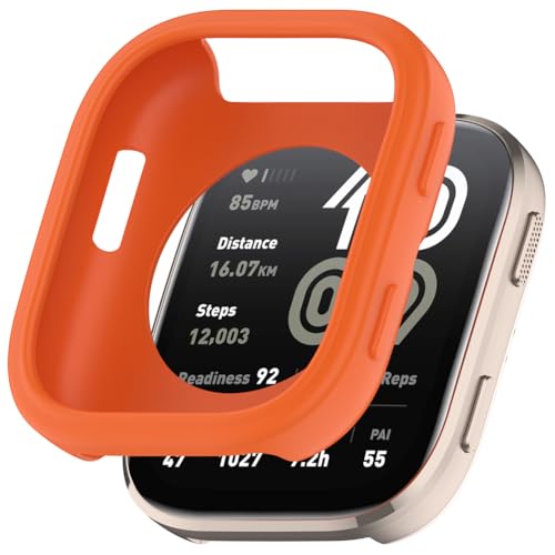 Tyogeephy Silikon Hülle für Amazfit Bip 6 (A2435) Displayschutz,Flexibel TPU für Mi Band 9 Hülle,Kratzer Verhindern Schutz für Bip 6(A2435) Schutzhülle,Smartwatch Protector Cover Case Damen/Herren von Tyogeephy