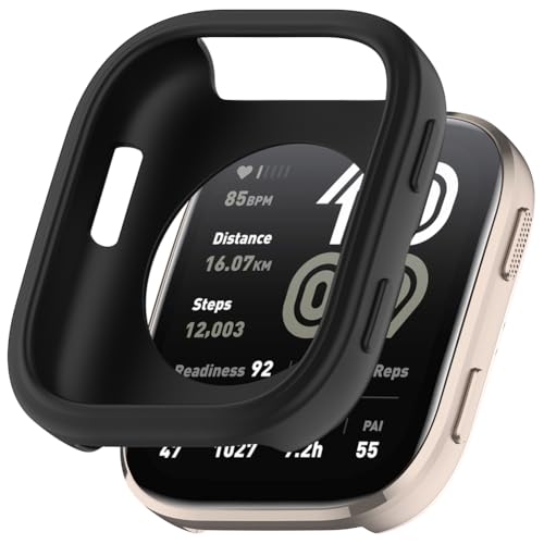 Tyogeephy Silikon Hülle für Amazfit Bip 6 (A2435) Displayschutz,Flexibel TPU für Mi Band 9 Hülle,Kratzer Verhindern Schutz für Bip 6(A2435) Schutzhülle,Smartwatch Protector Cover Case Damen/Herren von Tyogeephy