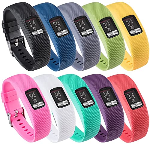 Tyogeephy Uhrenarmband für Garmin Vivofit 4, Sanft Silikon Ersatz Armband für Garmin Vivofit 4 Aktivitätstracker, Klein, Groß von Tyogeephy