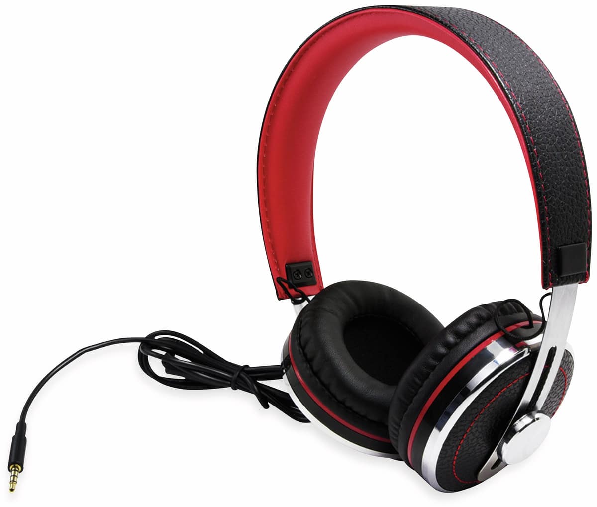 TYPHOON Over-Ear Kopfhörer RockStar TM028, schwarz/rot von Typhoon