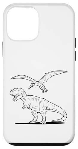 Kinder - T-Shirt zum ausmalen & bemalen, DIY Dinosaurier Fun Hülle für iPhone 12 mini von Tyrannosaurus Rex Pterosaurier Kinder DIY Malen