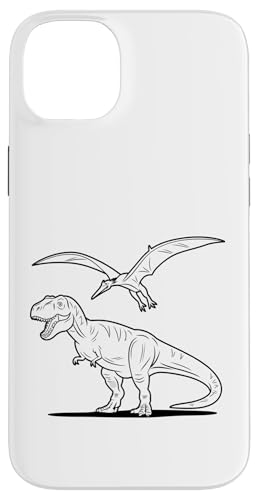 Kinder - T-Shirt zum ausmalen & bemalen, DIY Dinosaurier Fun Hülle für iPhone 14 Plus von Tyrannosaurus Rex Pterosaurier Kinder DIY Malen