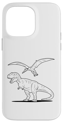 Kinder - T-Shirt zum ausmalen & bemalen, DIY Dinosaurier Fun Hülle für iPhone 14 Pro Max von Tyrannosaurus Rex Pterosaurier Kinder DIY Malen