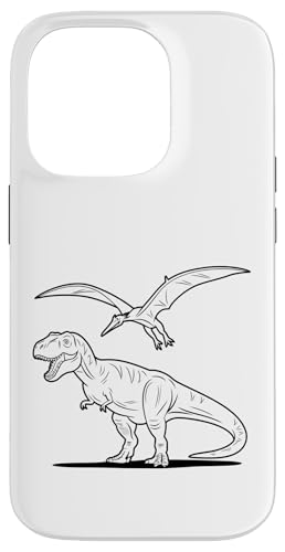 Kinder - T-Shirt zum ausmalen & bemalen, DIY Dinosaurier Fun Hülle für iPhone 14 Pro von Tyrannosaurus Rex Pterosaurier Kinder DIY Malen