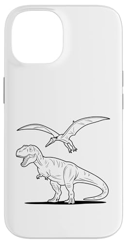 Kinder - T-Shirt zum ausmalen & bemalen, DIY Dinosaurier Fun Hülle für iPhone 14 von Tyrannosaurus Rex Pterosaurier Kinder DIY Malen