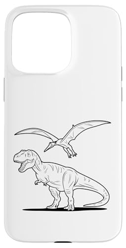 Kinder - T-Shirt zum ausmalen & bemalen, DIY Dinosaurier Fun Hülle für iPhone 15 Pro Max von Tyrannosaurus Rex Pterosaurier Kinder DIY Malen