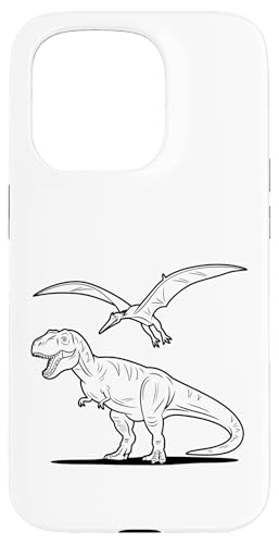 Kinder - T-Shirt zum ausmalen & bemalen, DIY Dinosaurier Fun Hülle für iPhone 15 Pro von Tyrannosaurus Rex Pterosaurier Kinder DIY Malen