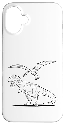 Kinder - T-Shirt zum ausmalen & bemalen, DIY Dinosaurier Fun Hülle für iPhone 16 Plus von Tyrannosaurus Rex Pterosaurier Kinder DIY Malen