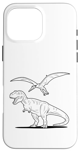 Kinder - T-Shirt zum ausmalen & bemalen, DIY Dinosaurier Fun Hülle für iPhone 16 Pro Max von Tyrannosaurus Rex Pterosaurier Kinder DIY Malen