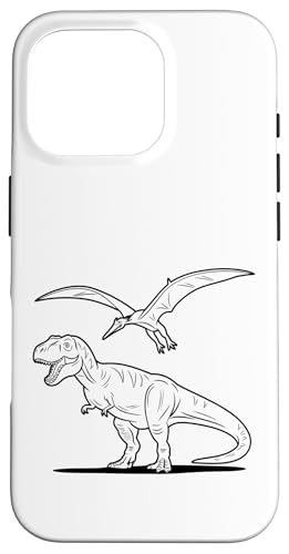 Kinder - T-Shirt zum ausmalen & bemalen, DIY Dinosaurier Fun Hülle für iPhone 16 Pro von Tyrannosaurus Rex Pterosaurier Kinder DIY Malen