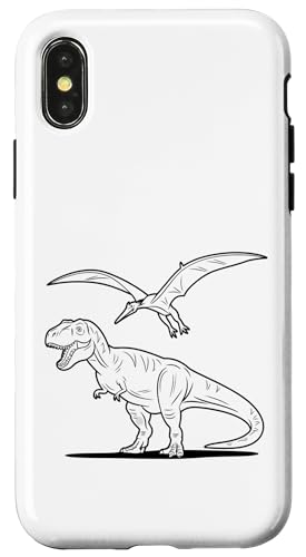 Kinder - T-Shirt zum ausmalen & bemalen, DIY Dinosaurier Fun Hülle für iPhone X/XS von Tyrannosaurus Rex Pterosaurier Kinder DIY Malen
