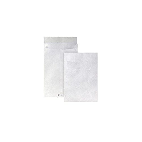 Tyvek Faltentasche mit Spitzboden C4 (324x229x20mm) haftklebend mit Fenster weiß 55g 100 Stück von Tyvek