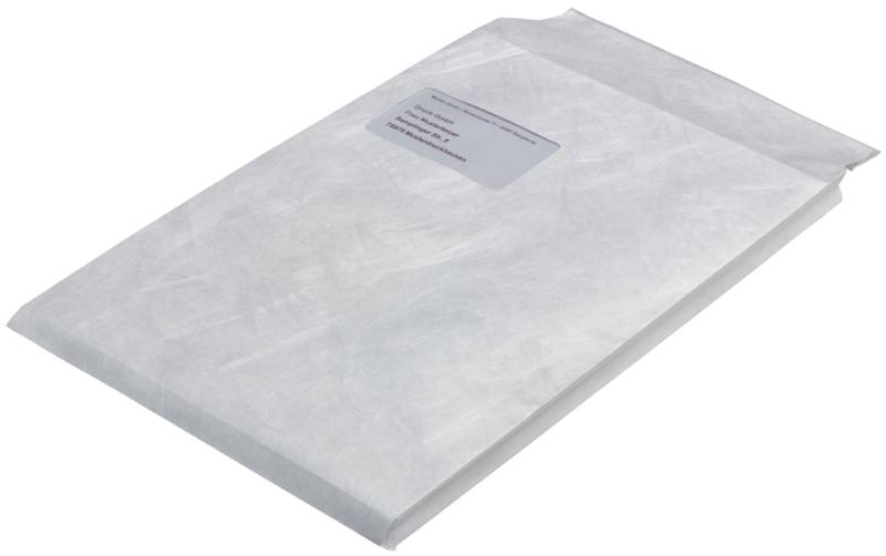 Tyvek Faltenversandtaschen C4, mit Fenster, 70 g/qm von Tyvek