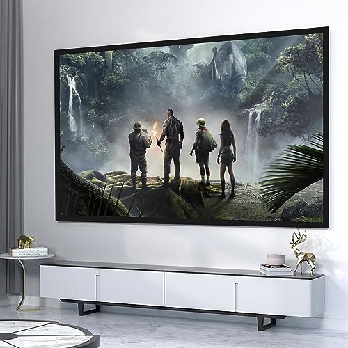 Beamer Leinwand 130 Zoll Projektionsleinwand, 16: 9 HD 4K Faltbarer Projektionsschirm Wand Hängend Leinwand für Zuhause, Schule, Treffen, Weiß, 291 x 171 cm von Tyvotrend