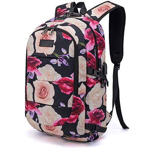 Tzowla Laptop Rucksack Herren Wasserbeständig Anti-Diebstahl Schule Uni Rucksack mit USB-Lade-Anschluss und Schloss 14/15,6-Zoll-Laptop-Tasche für Freizeit Arbeit Reisen Backpack von Tzowla