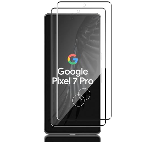 Tzstz 2 Stück Screen Protector, for Google Pixel 7 Pro, 3D Vollbild Overlay，9H Hardness, Anti Scratch, Google Pixel 7 Pro Schutzfolie aus gehärtetem Glas von Tzstz