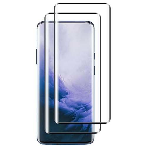 Tzstz 2 Stück Screen Protector, for Oneplus 7 Pro / 7T Pro, 3D Vollbild Overlay，9H Hardness, Anti Scratch, Oneplus 7 Pro / 7T Pro Schutzfolie aus gehärtetem Glas von Tzstz