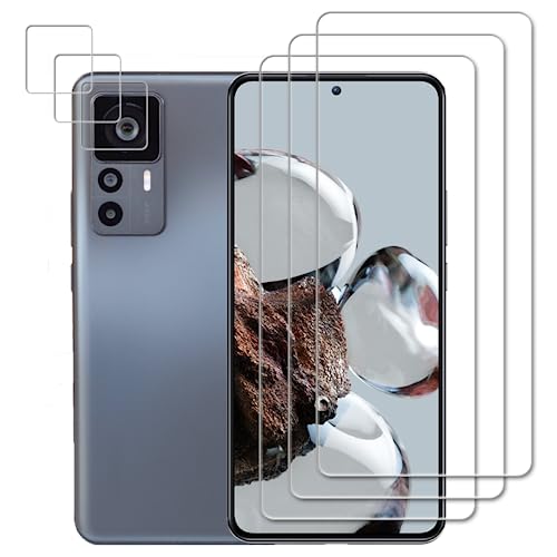 Tzstz 3+3 Tempered Glass Screen Protector ，for Xiaomi 12T，9H Hardness，Anti-Scratch， Waterproof，Compatible Fingerprint，HD Klar Schutzfolien von Tzstz