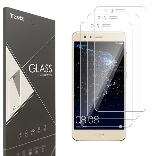 Tzstz 3 Stück Screen Protector, for Huawei P10 Lite,9H Hardness, Anti Scratch, Huawei P10 Lite Schutzfolie aus gehärtetem Glas von Tzstz