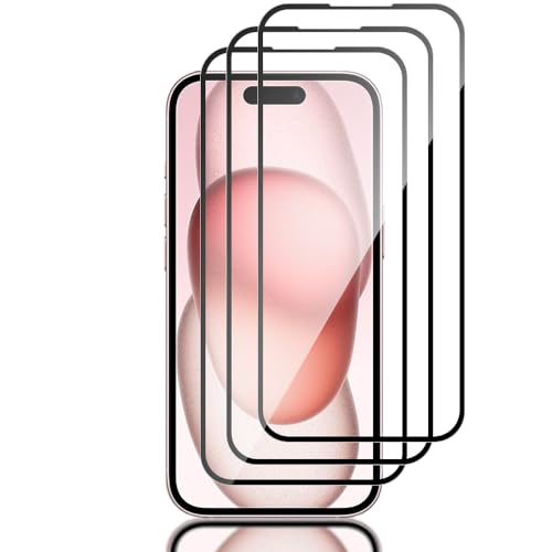 Tzstz 3 Stück Screen Protector, for iPhone 15 Plus,9H Hardness, Anti Scratch, iPhone 15 Plus Schutzfolie aus gehärtetem Glas von Tzstz