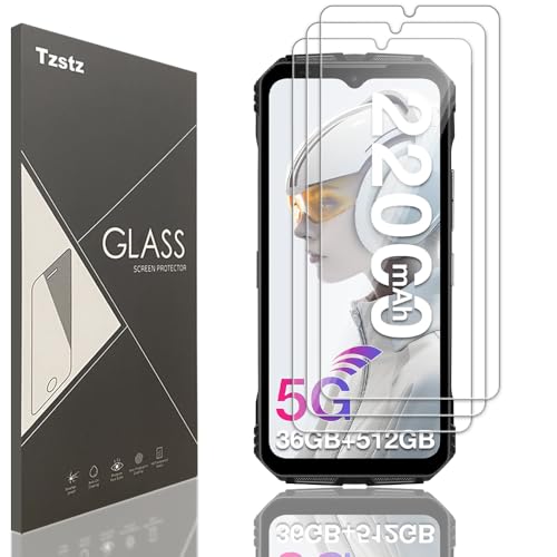 Tzstz Displayschutzfolie aus Hartglas für Doogee VMAX/DOOGEE VMAX PLUS 6,58 Zoll, Härtegrad 9H, kratzfest, HD, 3 Stück Tzstz Displayschutzfolie aus Hartglas für Doogee VMAX/DOOGEE VMAX PLUS 6,58 Zoll, Härtegrad 9H, kratzfest, HD, 3 Stück von Tzstz