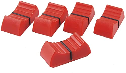 Ersatzknopf für Mischpult, 24 mm x 11 mm x 10 mm, geeignet für Yamaha Soundcraft Behringer Mixer mit (rot), 10 Stück von U/D