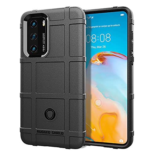 Ysnzaq Hülle für Huawei P40 Pro, 360 Grad Full Body TPU Handyhülle Slim dünn Rugged Heavy Duty Bumper Kratzfest Schutzhülle Case Cover für Huawei P40 Pro JSG Black. von U/D