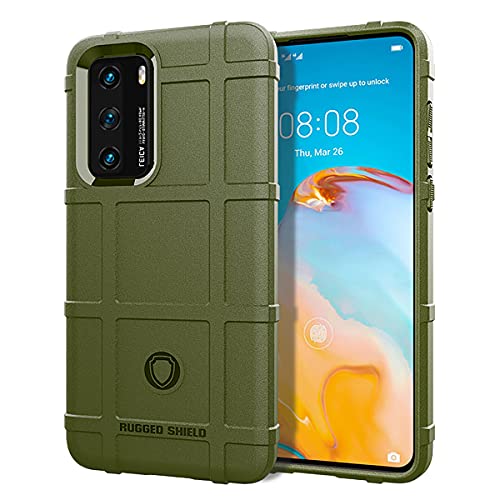 Ysnzaq Hülle für Huawei P40 Pro, 360 Grad Full Body TPU Handyhülle Slim dünn Rugged Heavy Duty Bumper Kratzfest Schutzhülle Case Cover für Huawei P40 Pro JSG Green. von U/D