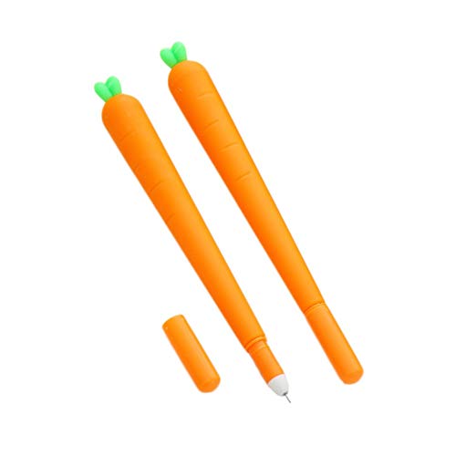 PULABO Karotten Gel Stift Gel Ink Pens Rollerball feine Spitze 0,5 MM schwarzer Tinte 2-Pack kreativ und nützlich Nützliche von U/K