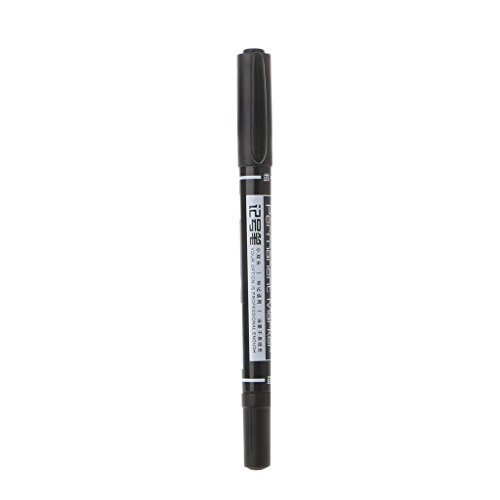 U/K dauerhaftSchnelltrocknend Dual Side Marker Pen wasserdicht Permanent Ink Pens Office Writing Tool, blau/rot/schwarz langlebig und nützlich von U/K