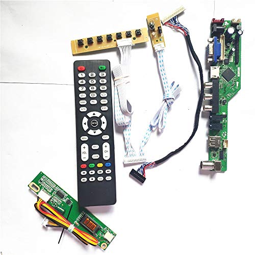 B150PG01 V0 VGA HDMI AV USB RF LCD Display Panel Fernbedienung + Inverter + Tastatur T.V53 Controller Board 1CCFL 30-Pin LVDS DIY Kit (B150PG01) von U/R