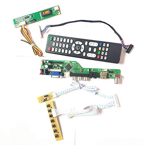 CLAA154WA05/AN T.V53 Drive Card Board LVDS 1CCFL 30Pin HDMI VGA USB AV RF LCD Panel Monitor Tastatur + Fernbedienung + Wechselrichter DIY Kit (CLAA154WA05AN) von U/R