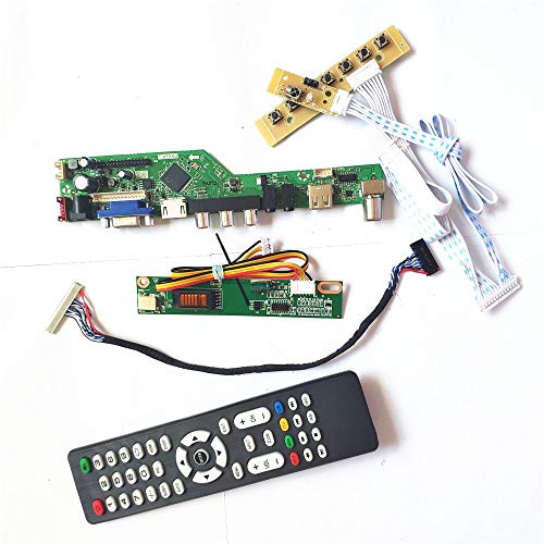Für B131EW01 V0 V1 HDMI VGA USB AV RF T.V53 Laufwerkskarte LVDS 1CCFL 30Pin LCD Panel Monitor Tastatur + Fernbedienung + Wechselrichter DIY Kit (B131EW01 V1) von U/R