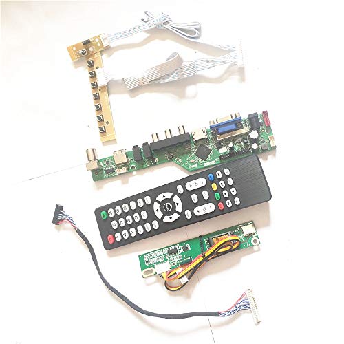 Für B133XN03 V3 LCD Panel Monitor USB VGA HDMI AV RF LVDS 20Pin 1CCFL Tastatur + Inverter + Fernbedienung T.V53 Controller Board DIY Kit (B133XN03 V3) von U/R