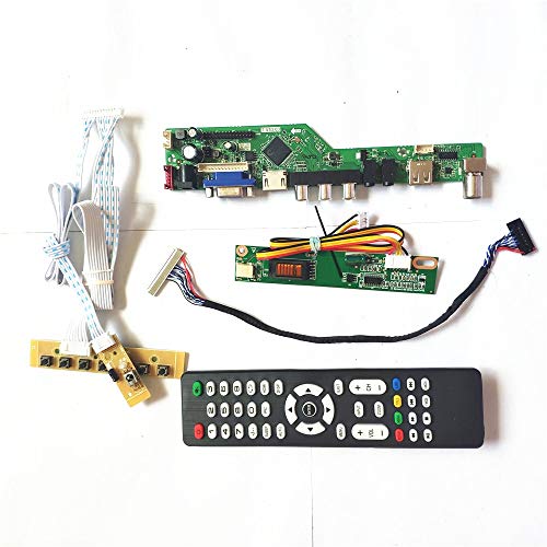 Für B141EW02 V1 V3 V4 HDMI VGA USB AV Tastatur + Fernbedienung + Wechselrichter LVDS 1CCFL 30Pin LCD Panel Monitor T.V53 Drive Card Board DIY Kit (B141EW02 V1) von U/R