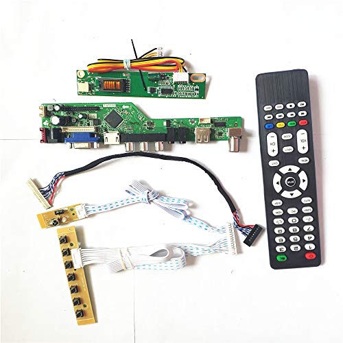 Für B154EW02 V0 V1 Tastatur + Fernbedienung + Wechselrichter HDMI VGA USB AV RF LVDS 1CCFL 30pin T.V53 Laufwerkkarte Board LCD Panel Monitor DIY Kit (B154EW02 V1) von U/R