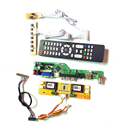 Für HSD190MEN3-A01/A02/A03 T.V53 Laufwerkskarte LCD-Monitor-Tastatur + Fernbedienung + Wechselrichter HDMI VGA USB AV LVDS 4CCFL 30-Pin DIY Kit (HSD190MEN3-A03) von U/R
