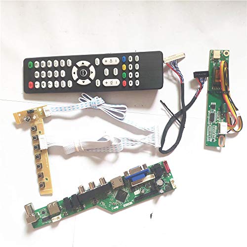 Für HV121WX4-100/110/120 LVDS 20Pin 1CCFL USB VGA HDMI AV RF LCD Monitor T.V53 Controller Board Tastatur + Inverter + Fernbedienung DIY Kit (HV121WX4-120) von U/R